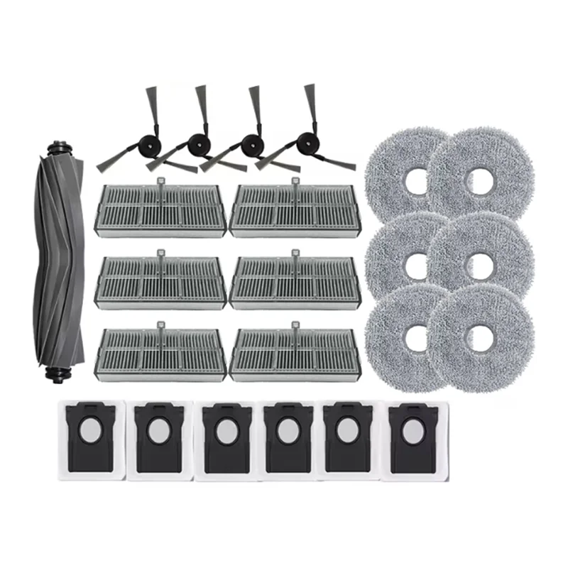 ABUD-For Dreame X40 Ultra/L40 Ultra Part MOVA P50 Pro Ultra/P10 Pro Ultra قطع الغيار فرشاة تصفية ممسحة القماش كيس لجميع الغبار