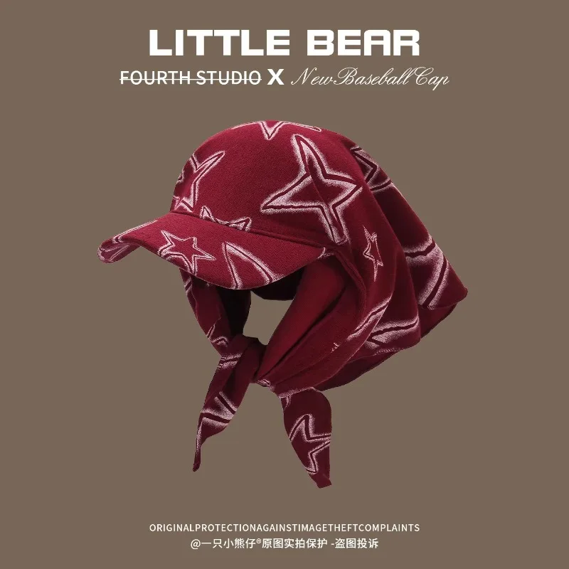 

Кепки-козырьки Y2K с индивидуальным принтом звезд для женщин: весенне-летние, солнцезащитные, уличный тренд, универсальные, в стиле хип-хоп