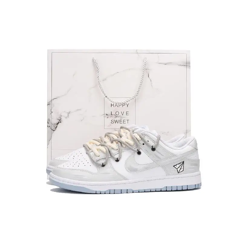

【Настроить】Nike Dunk Обувь для скейтбординга Мужские низкие белые кроссовки DV0831-109