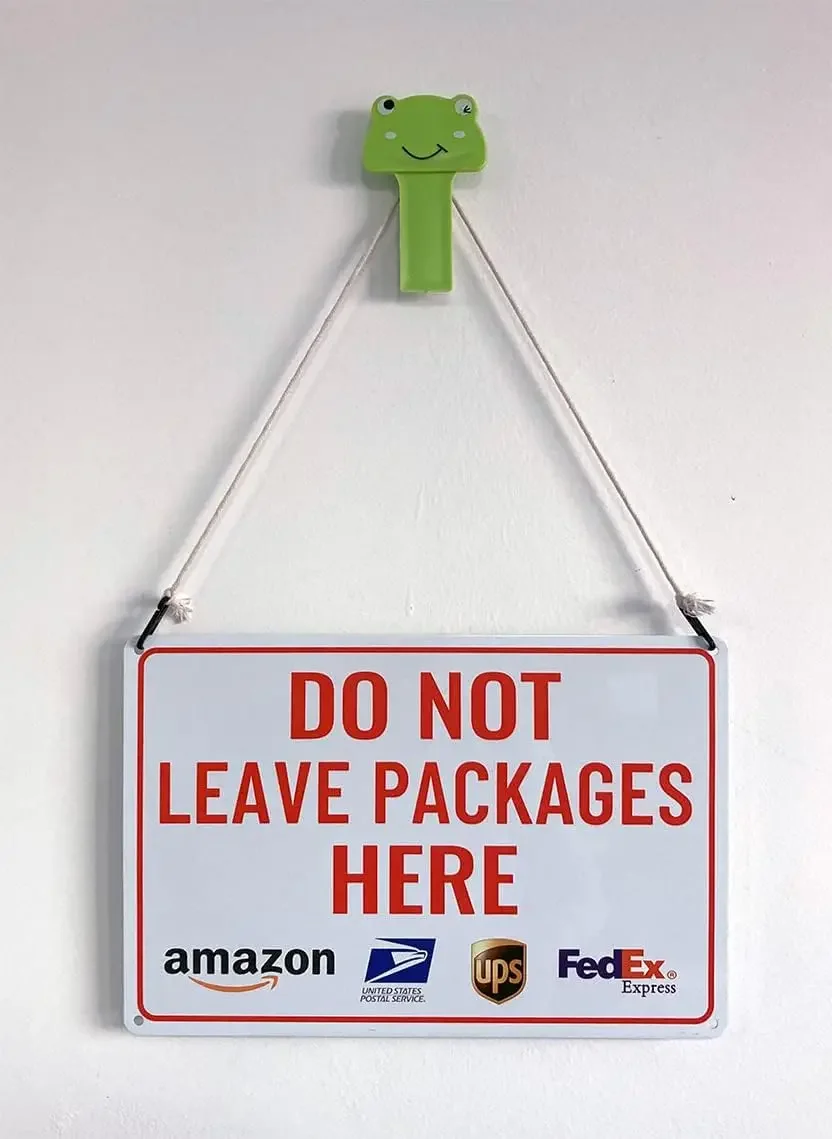 Delivery Sign for Outdoor Use Delivery Package Sign with Arrow -  Indoor Outdoor Signs for Home, Office, Work, 8x12inch