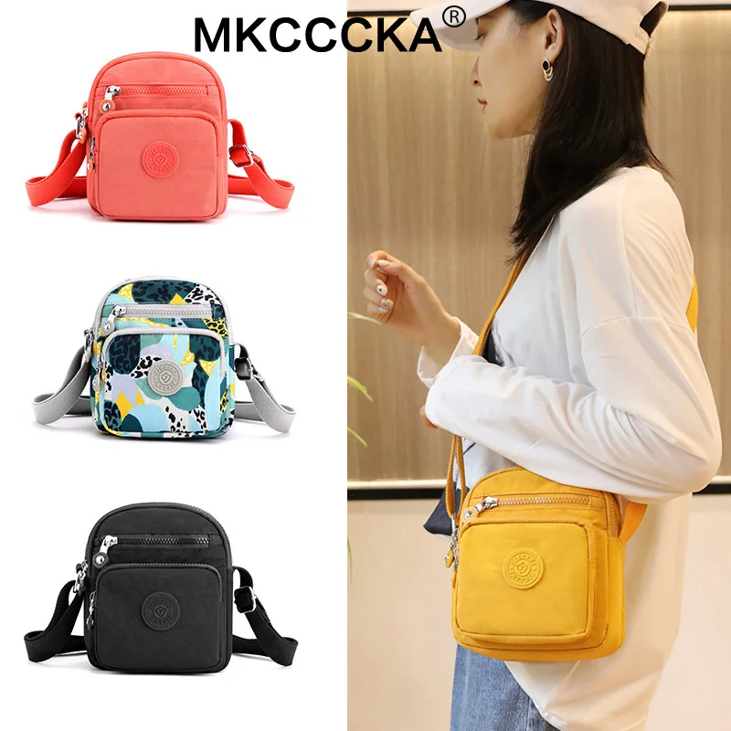 Fashion Women Shoulder Messenger Bag Nylon Oxford Lightweight Waterproof Zipper Package Large Capacity Travel Crossbody Bag