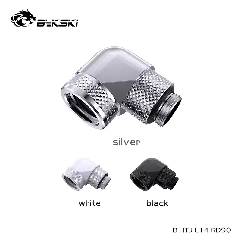 

Фитинги для водяного охлаждения Bykski, жесткие трубки 14 мм, 90 градусов, диаметром 360 дюйма, колено «штырь-гнездо», G1/4 дюйма