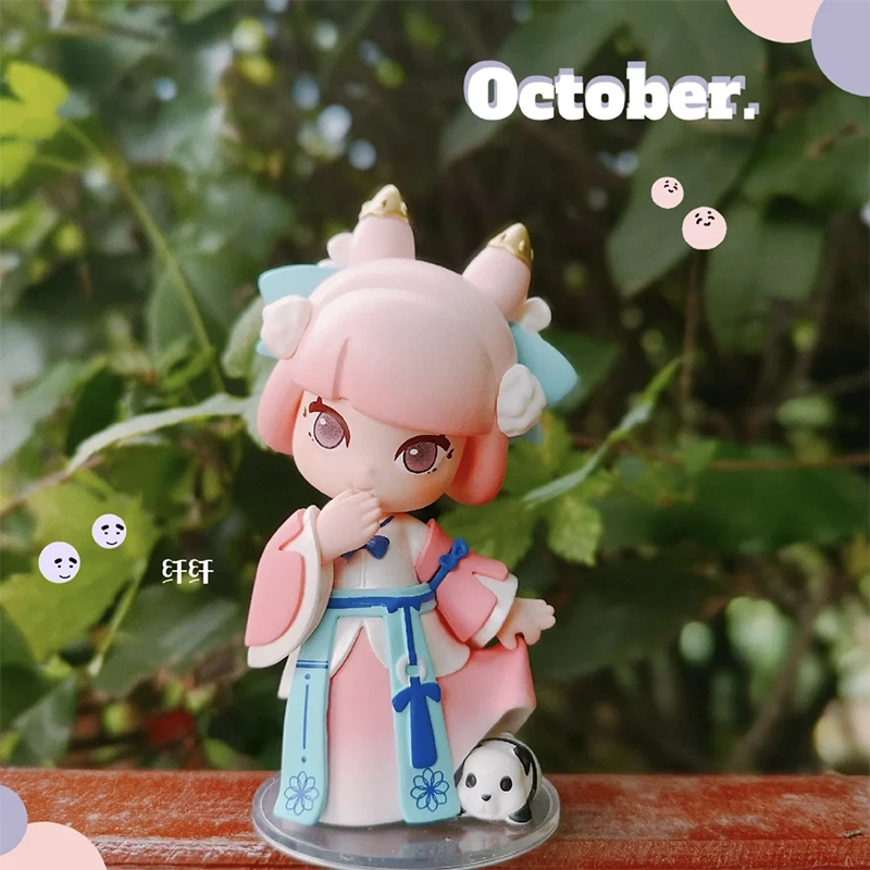 

Antique-Style 52 Toys Cute Girl Blind Box Exquisite Jade Fairy Doll Handmade Decorations Red Lips Trendy Gift for Collectors