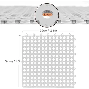 بلاط الأرضيات المطاطي الناعم PVC غير قابل للانزلاق الربط في الهواء الطلق دش حصيرة وسادة لسطح الحمام استنزاف بركة الفناء Balcon أفضل 8 حصيرة أرضية بلاستيكية مبيعا - رقم 2