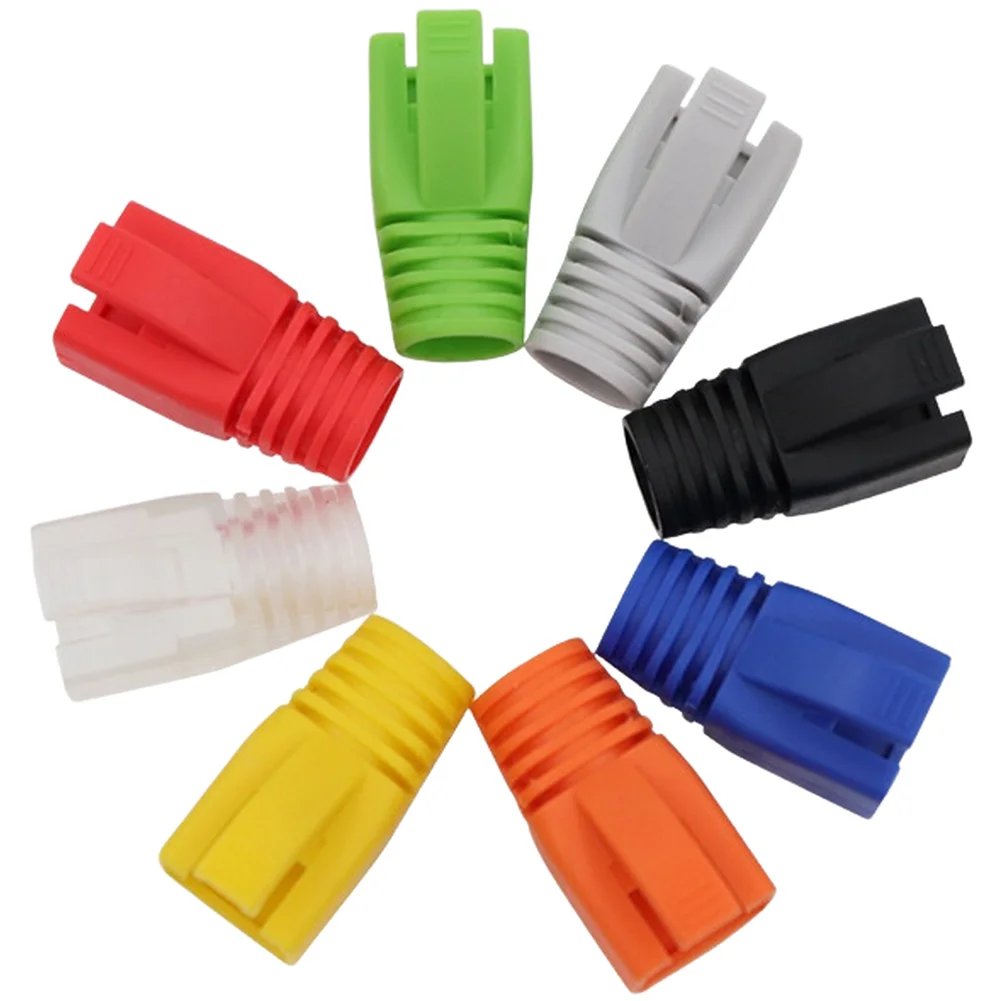 Cat7 For RJ45 Ethernet Cable Connector Cover Protective PVC Sheath for Cat6 Cat7 Cables Routers Switches Laptops