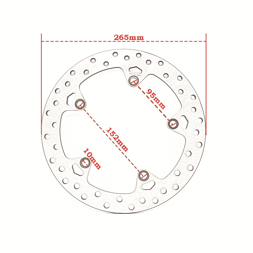 5 Hole 265MM Motorcycle Rear Brake Rotors For BMW C400X C400GT F850GS Adventure Edition 40 F650/700/800GS F800R/S/ST Brake Discs