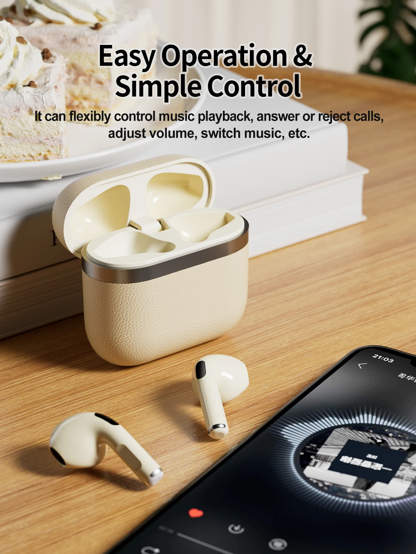 หูฟังบลูทูธไร้สาย TWS แบบใส่ในหู สำหรับเล่นเกม เสียงคุณภาพสูง HIFI ใช้ได้กับ iPhone 16 15 14 Android iOS อุปกรณ์เสริมสำหรับเกม