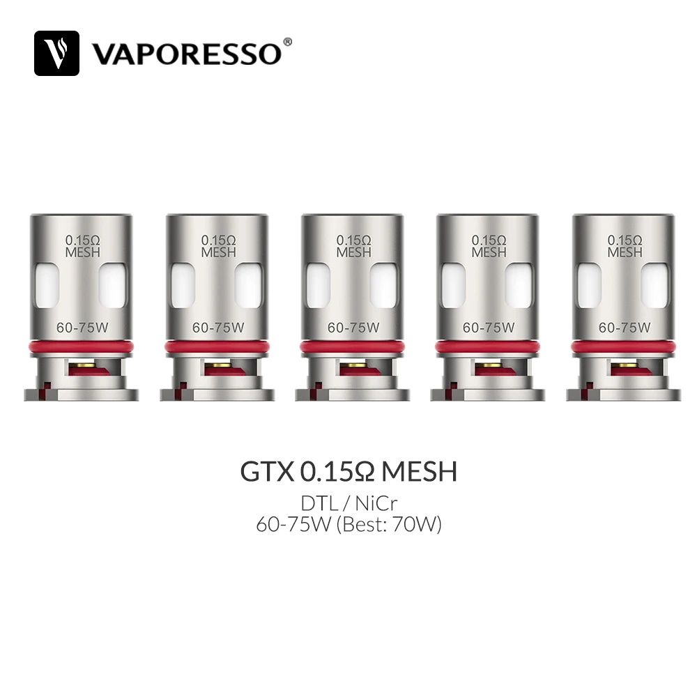 Originale Vaporesso GTX Coil 0.2/0.3/0.4/0.6/0.8/1.2ohm Mesh Coil atomizzatore Core per Target PM80 TARGET PM40 GTX ONE NANO E-Cig