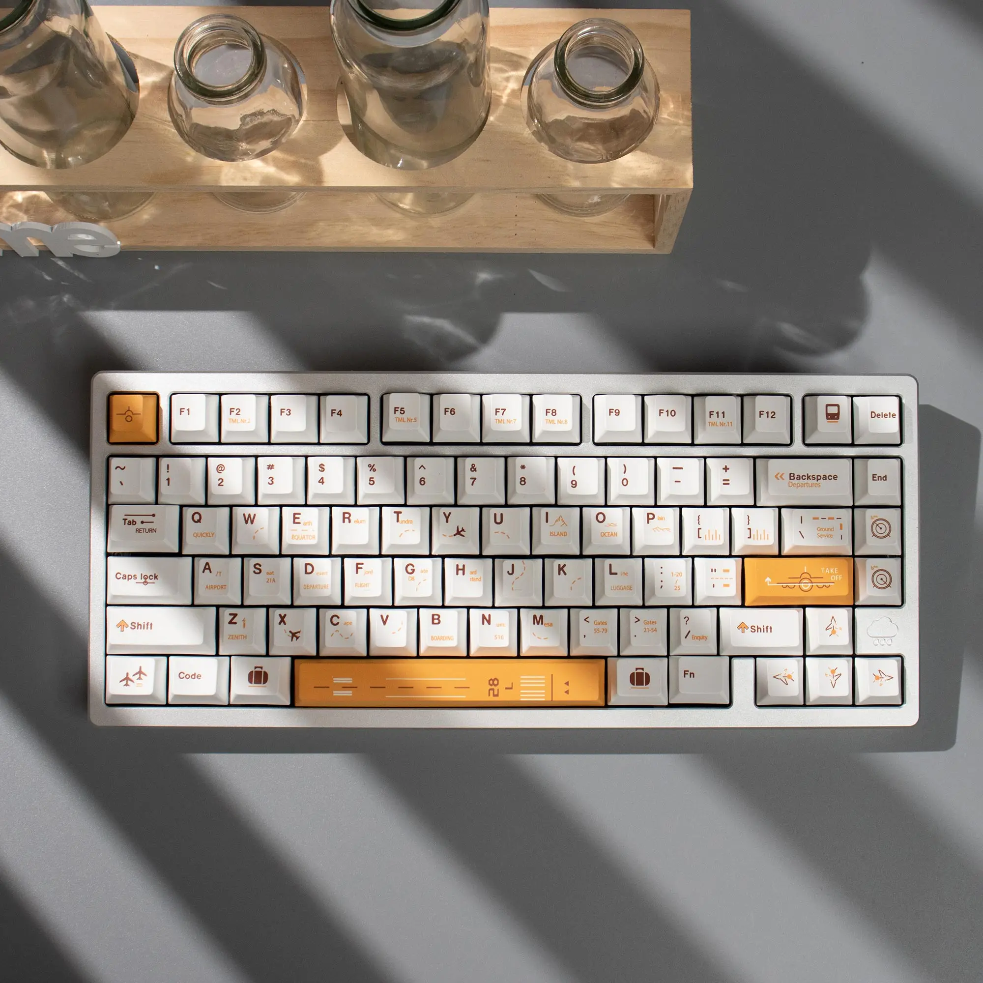 Imagem -02 - Pbt Cereja Perfil Keycap Grupo Kit Teclado Mecânico Keycaps Avião em Branco-sub mx Perfil Gmk87 Gmk67 148 Chaves