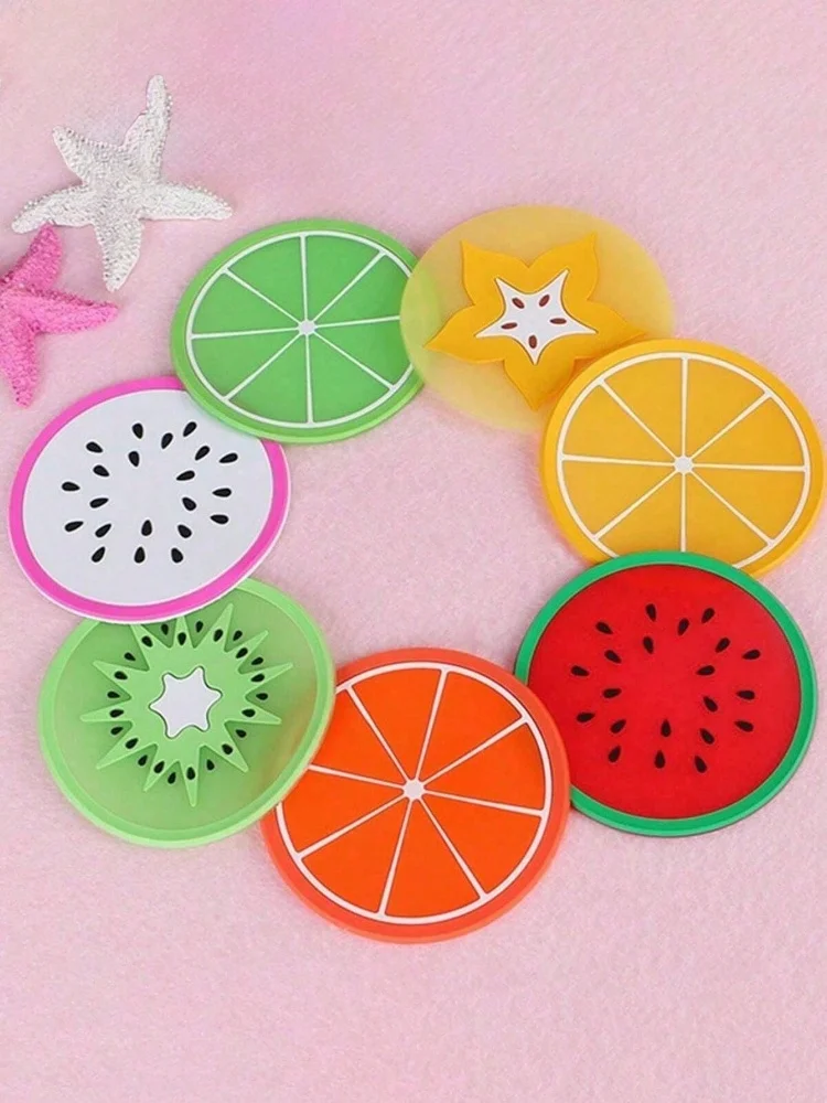 7Pcs Fruit Cup Mat,…