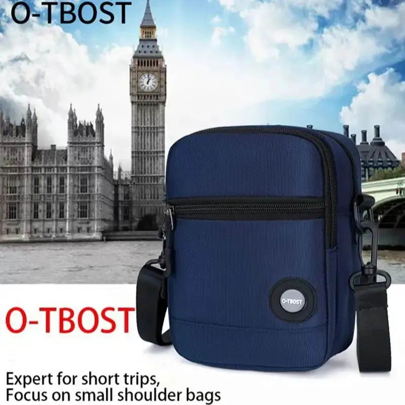 O-TBOST Oxford Cloth Minimalist Chest Bag Outdoor Leisure Men\'s Shoulder Bag New Portable Crossbody Bag