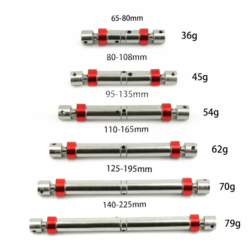 

Metal Steel Drive Shaft CVD Driveshaft for 1/10 Crawler Car Axial SCX10 Capra Wraith Trxs TRX4 TRX6 Redcat GEN8 CC01