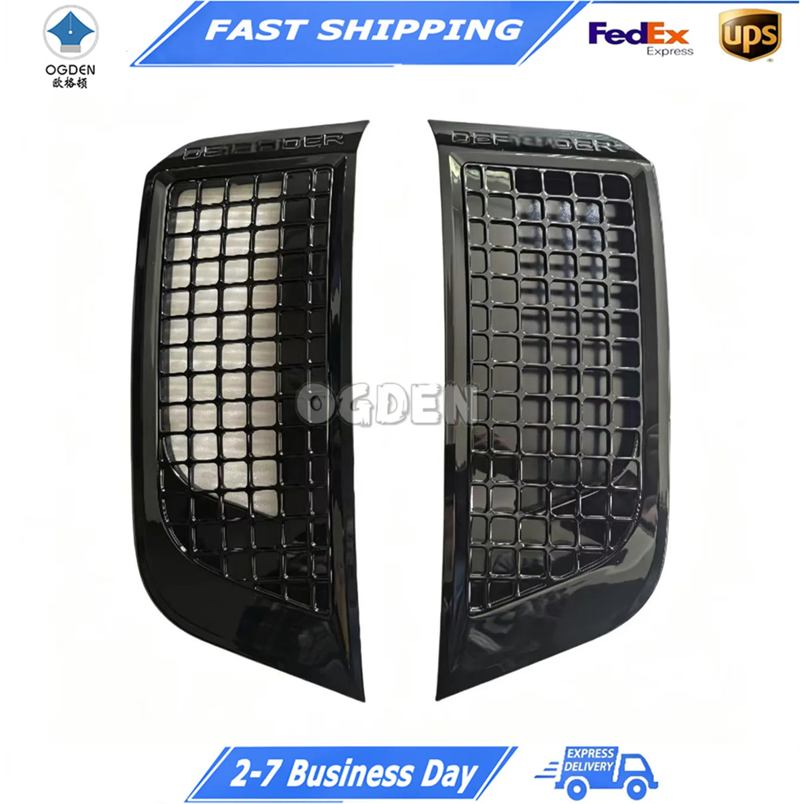 

OGDEN LR131608 LR146279 LR146278 LR131609 Front fender grille vent for Land Rover Defender