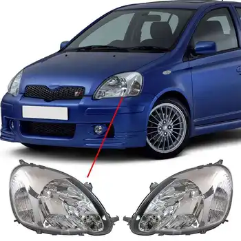 Pár světlometů pro Toyota Vitz Yaris 1999 až 2006 81130-0D090 81170-0D090 81130-0D080 10 nejlepší prodej Světlomety Toyoty Vitz - №2