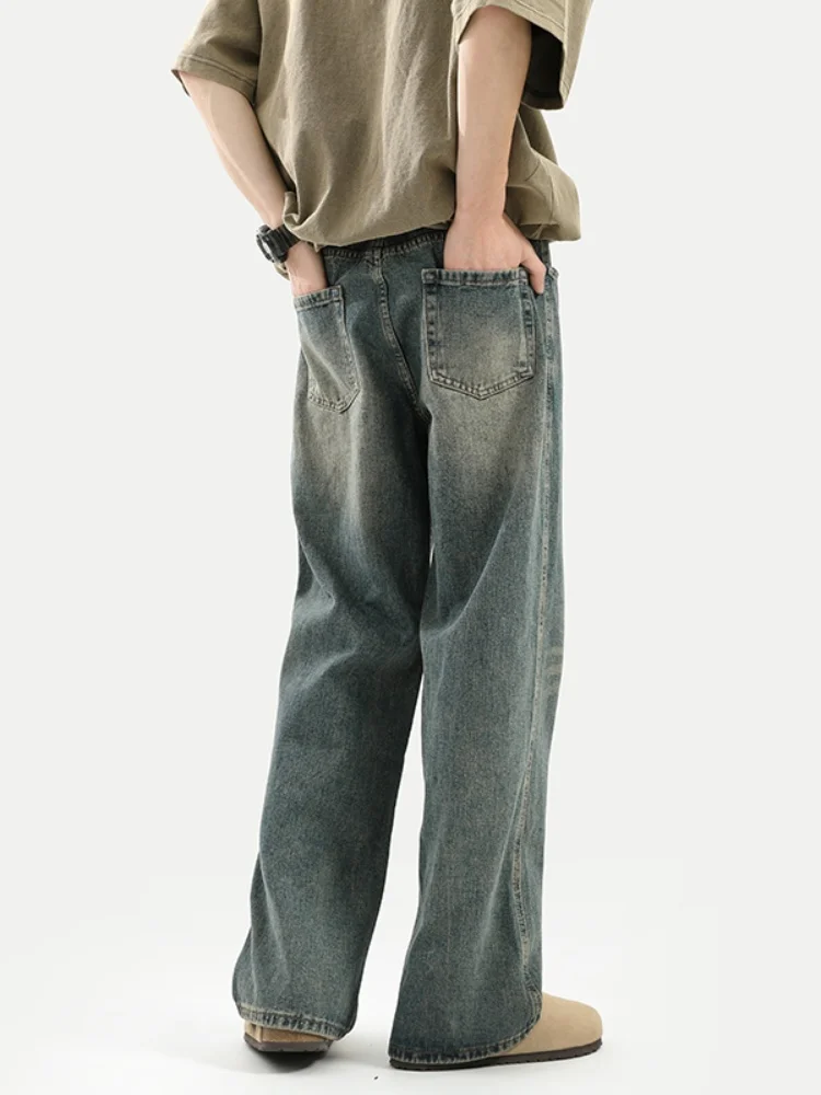 

Мужские джинсы Slim Fit Bell Bot, тонкие, в американском стиле, повседневные, свободные, длинные брюки, осенняя одежда, удобные, легкие