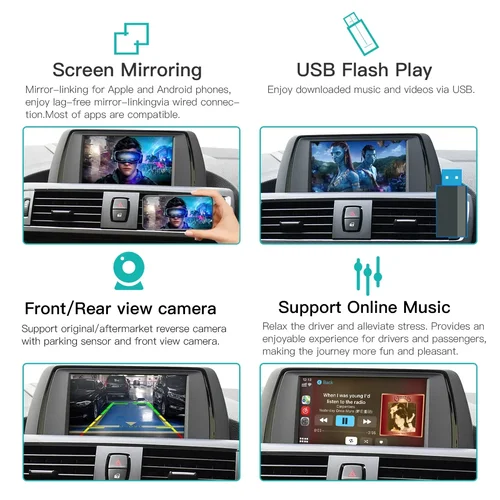Imagen 2 del producto CarPlay inalámbrico Android Auto para BMW NBT CIC System 1 2 3 4 5 6 7 Series X1 X3 X4 X5 X6 MINI E60 E84 E70 F26 F25 F10 F11F20 F21