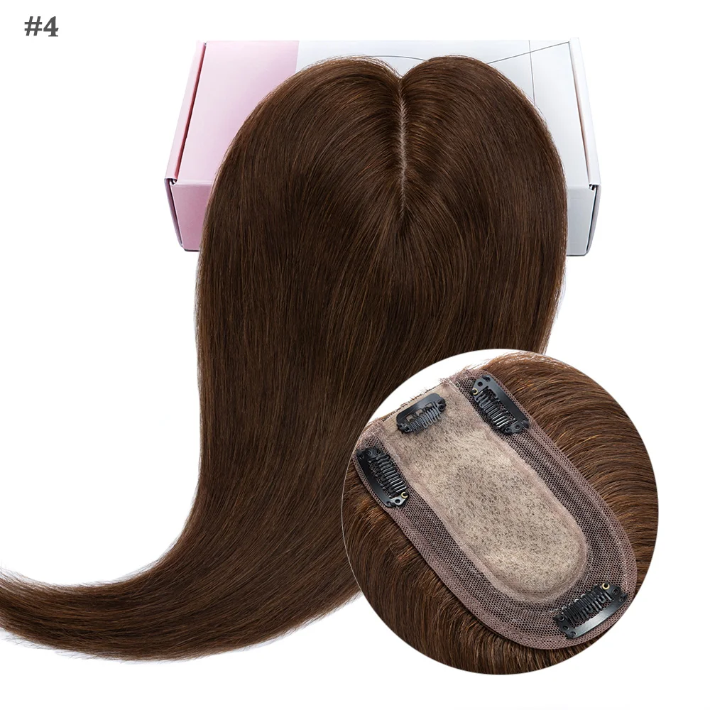 Sego 7x13cm Seiden basis Haar deckel für Frauen 100% Echthaar teile Perücken gerade Clips in Haar teilen hinzufügen Deckung volumen – Detail 12