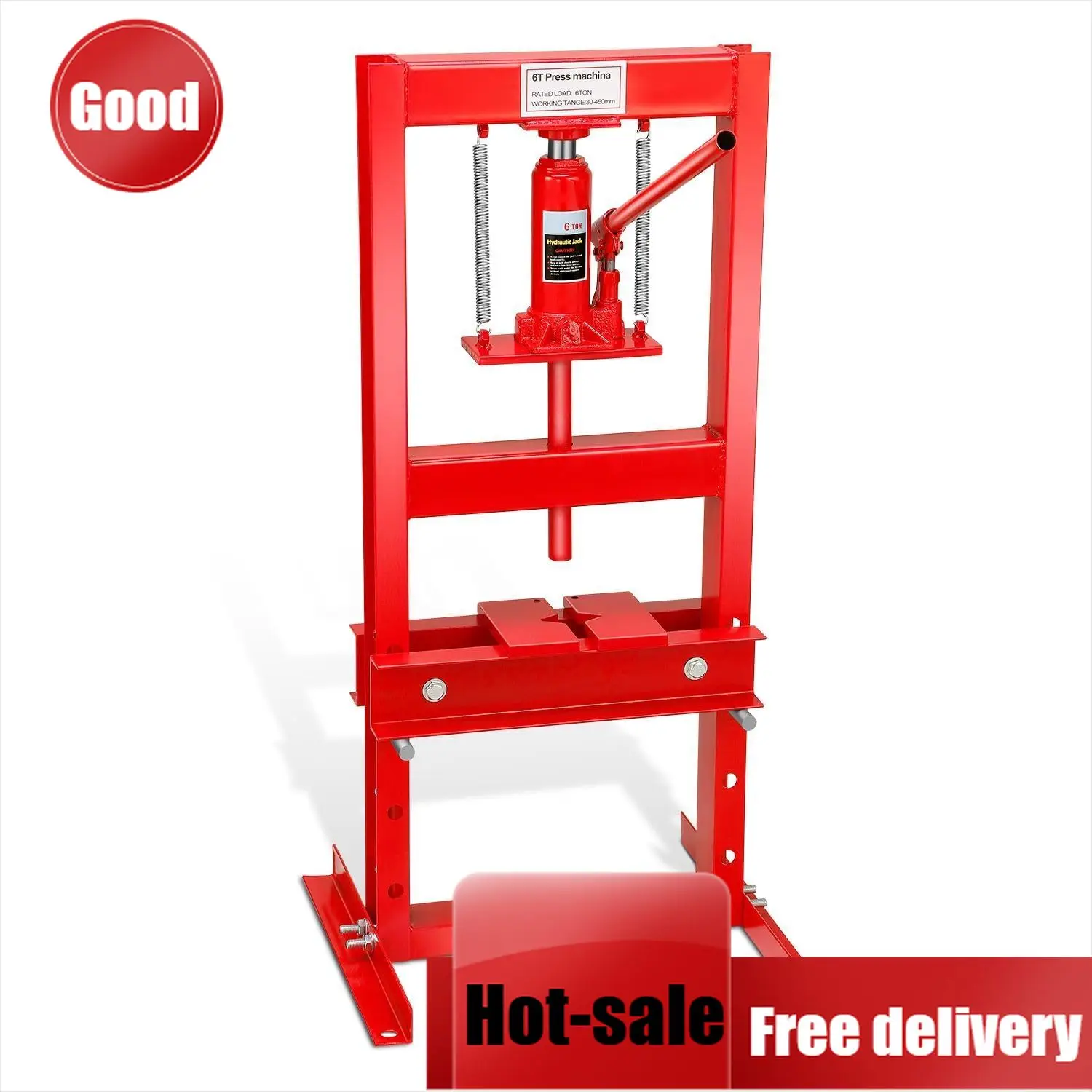 

Гидравлический пресс H-образной формы на 6 тонн (13200 фунтов) для гаража: гибка, выпрямление, установка подшипников и шарниров, монтаж напольных плит