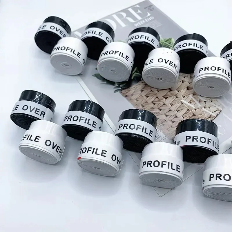 윌슨 12Pcs 라켓 스웨트 밴드 오버 그립 테니스 배드민턴 훈련 땀 흡수 핸드 접착제 테니스 액세서리 PU 미끄럼 방지 그립