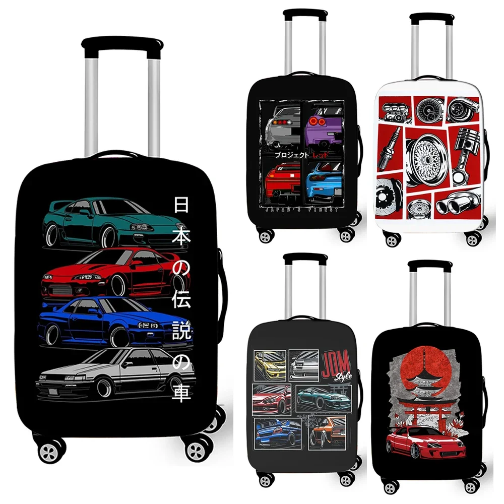 Racing Car Print Luggage Cover for Travel Engine Elastic Trolley Case Protective Covers Anti-dust Suitcase Covers for 18-32 Inch