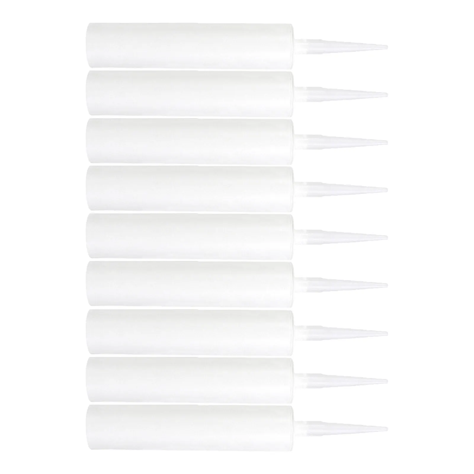 

9Pcs Fillable Empty Caulking Tubes Reusable Sealant Tubes Trimable Pointed Tip for Latex Caulk Epoxy Grouting Repair Leak