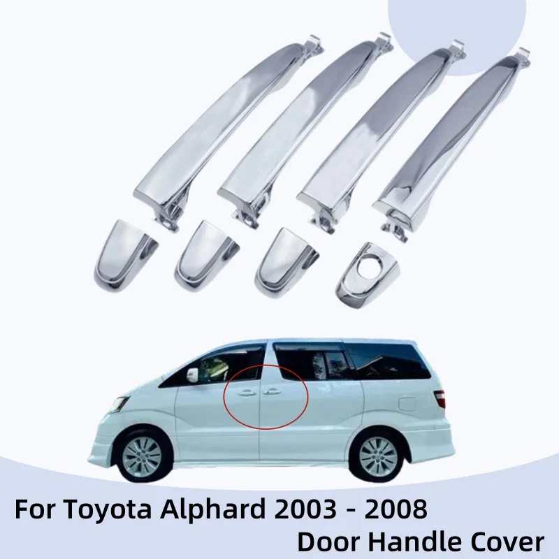 For Toyota Alphard 2003 2004 2005 2006 2007 2008 Door Handle Cover Shell Case Shell Housing Car Accessories Exterior Components
