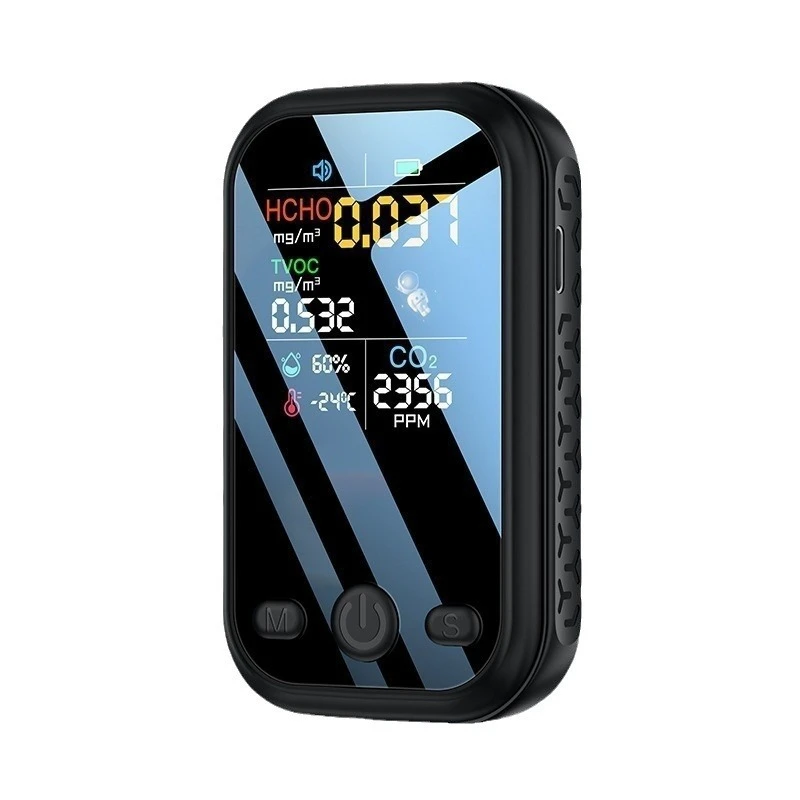 

Handheld portable CO2 air quality detector, formaldehyde carbon dioxide detector with indoor temperature and humidity