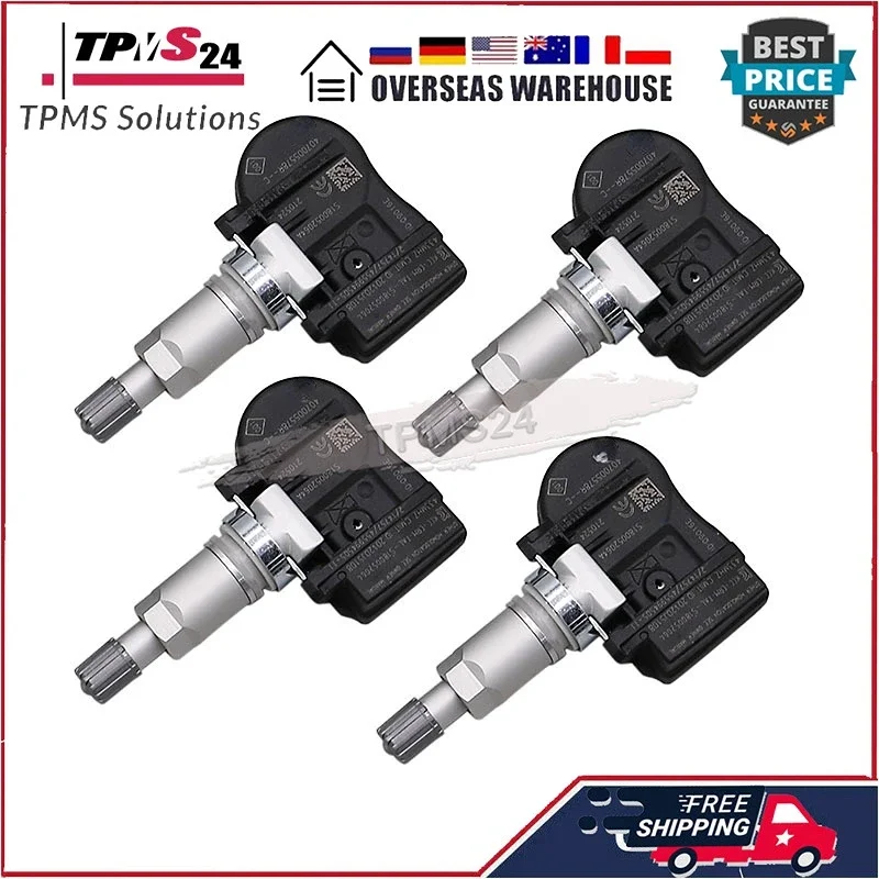 Датчик контроля давления в шинах 4 шт. 407005578R TPMS для RENAULT MEGANE II 02-08 SCENIC II 2003-2010 40700-5578R 433 МГц
