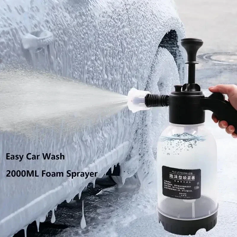 

2L Car Hand Pump Foam Sprayer Dual-use Hand Pneumatic Cannon Snow Foam Car Wash Spray Bottle Cars Window Auto Cleaning Tool