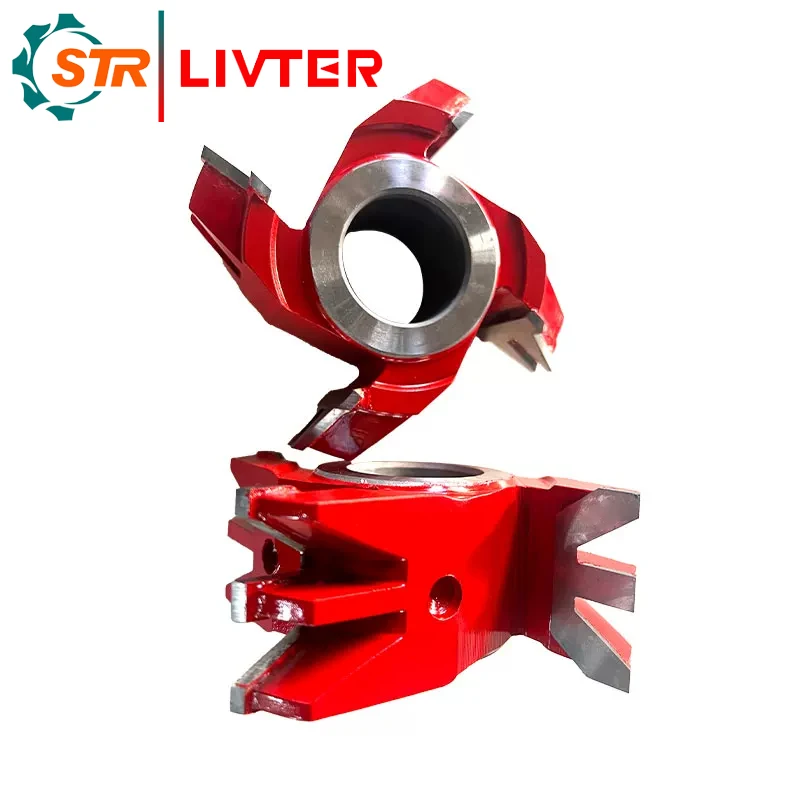 TCT Cabinet Door Male and Female Combination Cutter, for solid wood door frames and panels, rear-mounted profiling cutter.