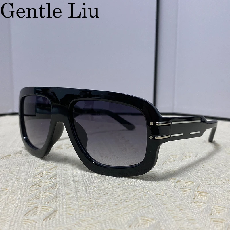 Oversized Square Sunglasses Men Women Big Frame 2024 Luxury Brand Vintage Shield Punk Sun Glasses For Male Goggle Eyewear Shades