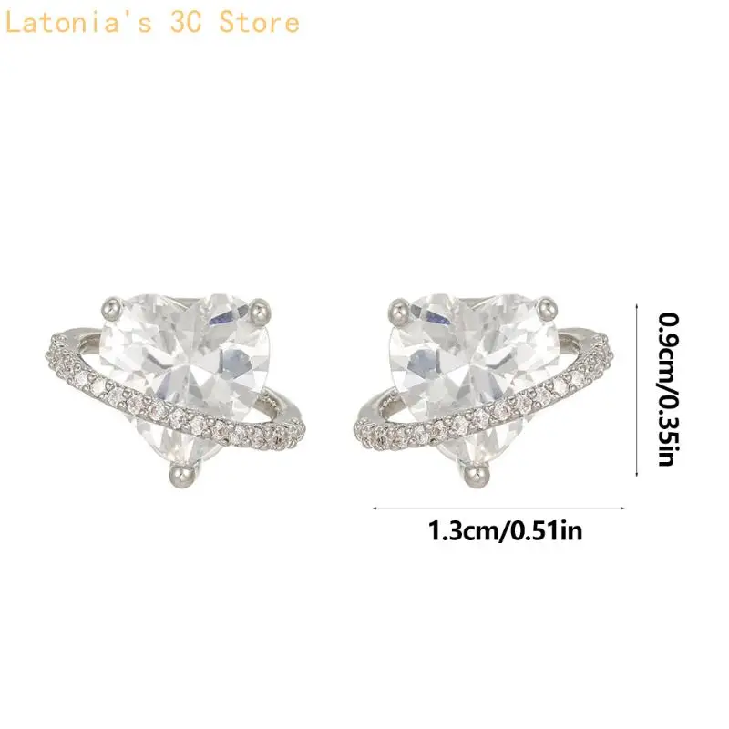 1 Paar schicker Ohrclip mit Zirkon-Akzent für Freeclip 1 2 Kopfhöreraufsätze, elegantes und sicheres Design, Clip-on-Charm X3UB – Detail 6