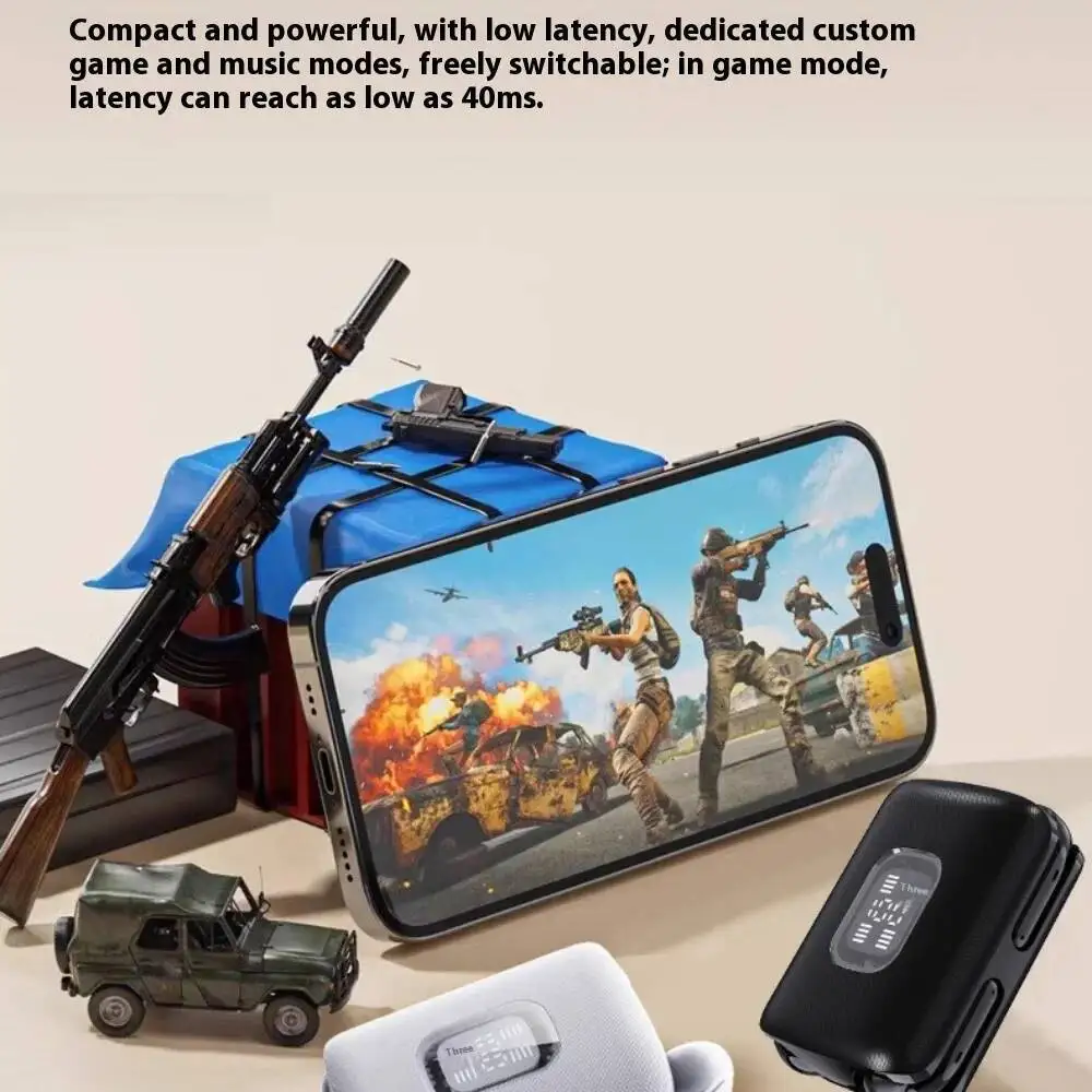 2 en 1 par Dual auriculares inalámbricos Bluetooth 5,3 en la oreja medio en la oreja indoloro usando alta fidelidad cancelación de ruido par de auriculares