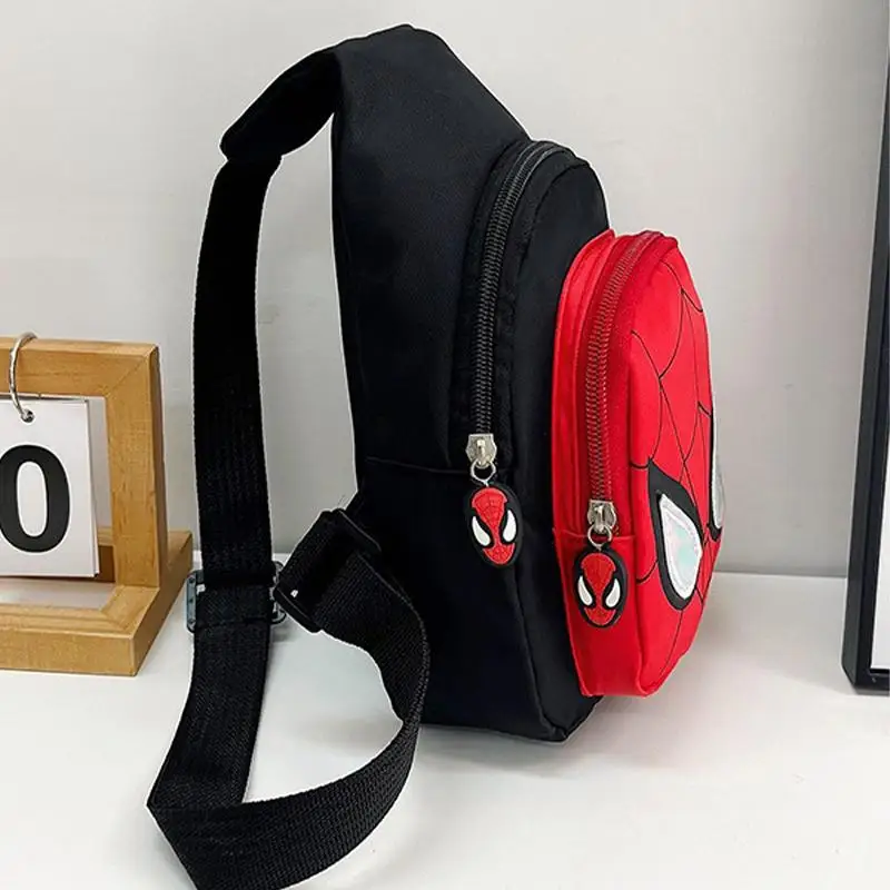 Marvel Anime Figura Homem-Aranha Bolsa para Crianças, Sacos de Ombro Infantil de Alta Capacidade, Saco Peito do Homem Aranha, Mochila Mensageiro,