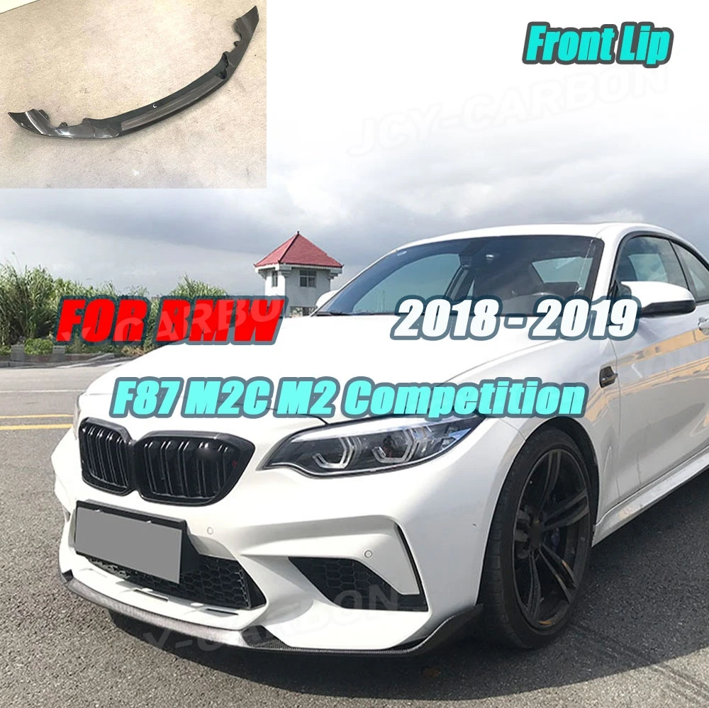 

Спойлер-накладка на передний бампер из сухого карбона для BMW F87 M2C M2 Competition 2018-2019, защита бампера, стайлинг автомобиля