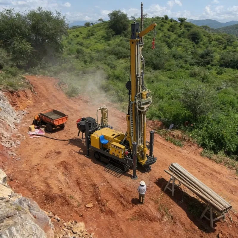 Hydraulic Crawler Drill 300m, Accurate Sample Analysis Reverse Circulation Drilling Rig