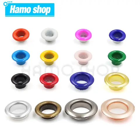 4/5/6/8/10/12mm Metal Eyelets Grommet Hole Ring Multicolor With Washer For Scrapbooking Shoes Belt Cap Bag Clothes Leathercraft