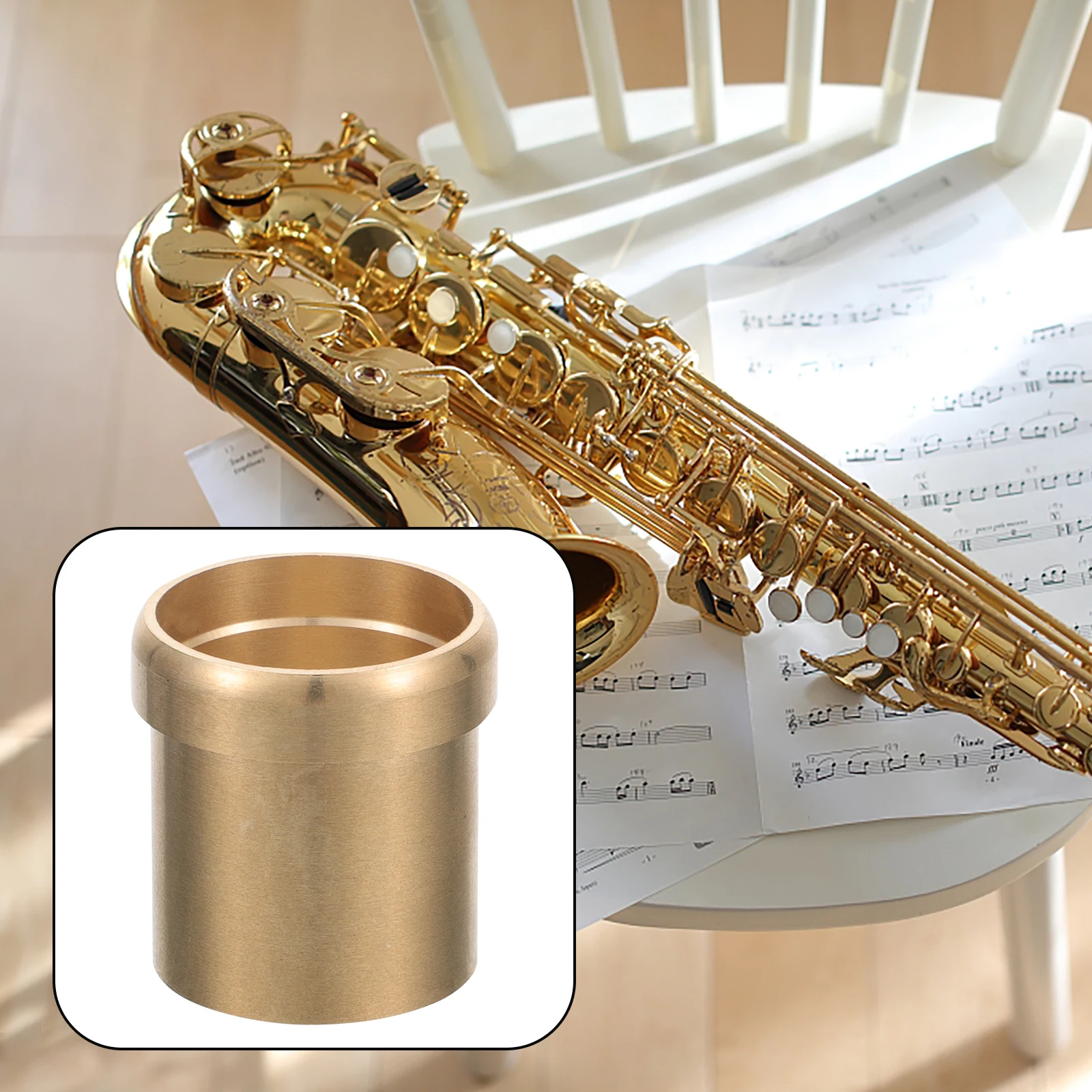 

Saxophone Bend Neck Hoop Metal Replacement Part Copper Compatible Alto Tenor Easy Installation Practical Accessory Wind