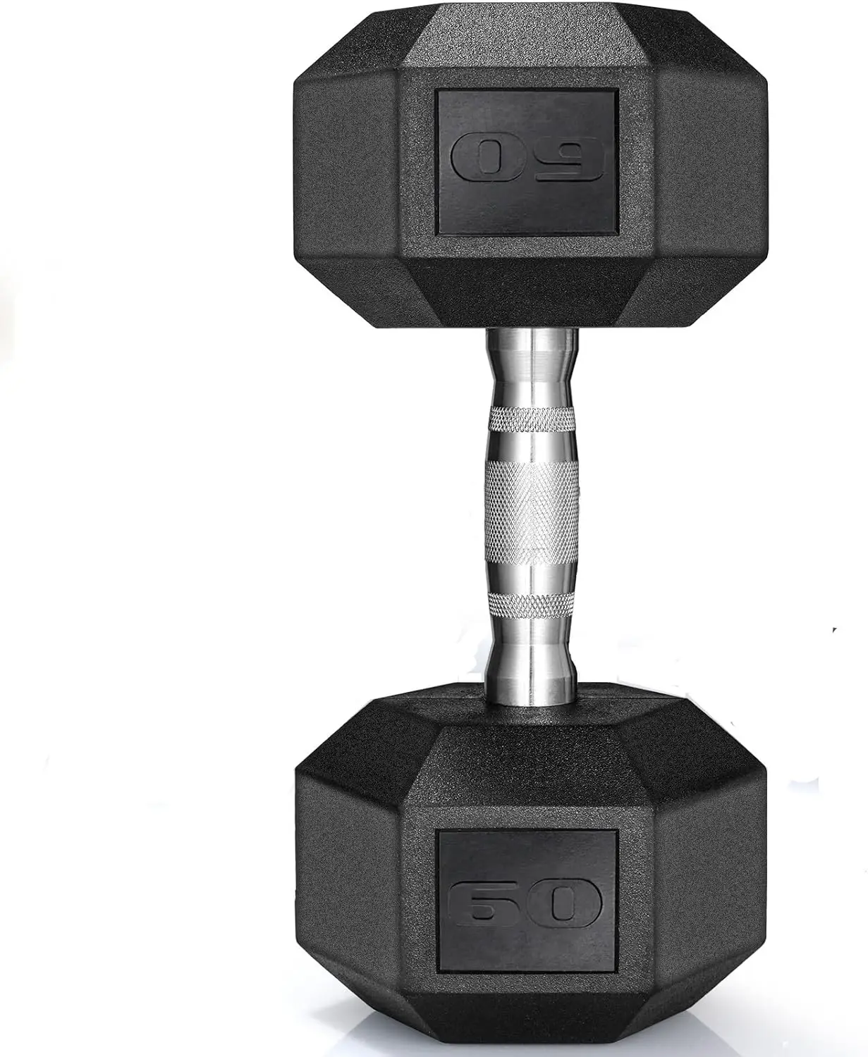 

30 85LB Single Dumbbell Rubber Coated Cast IronBlack Dumbbells Weights Dumbbells Single