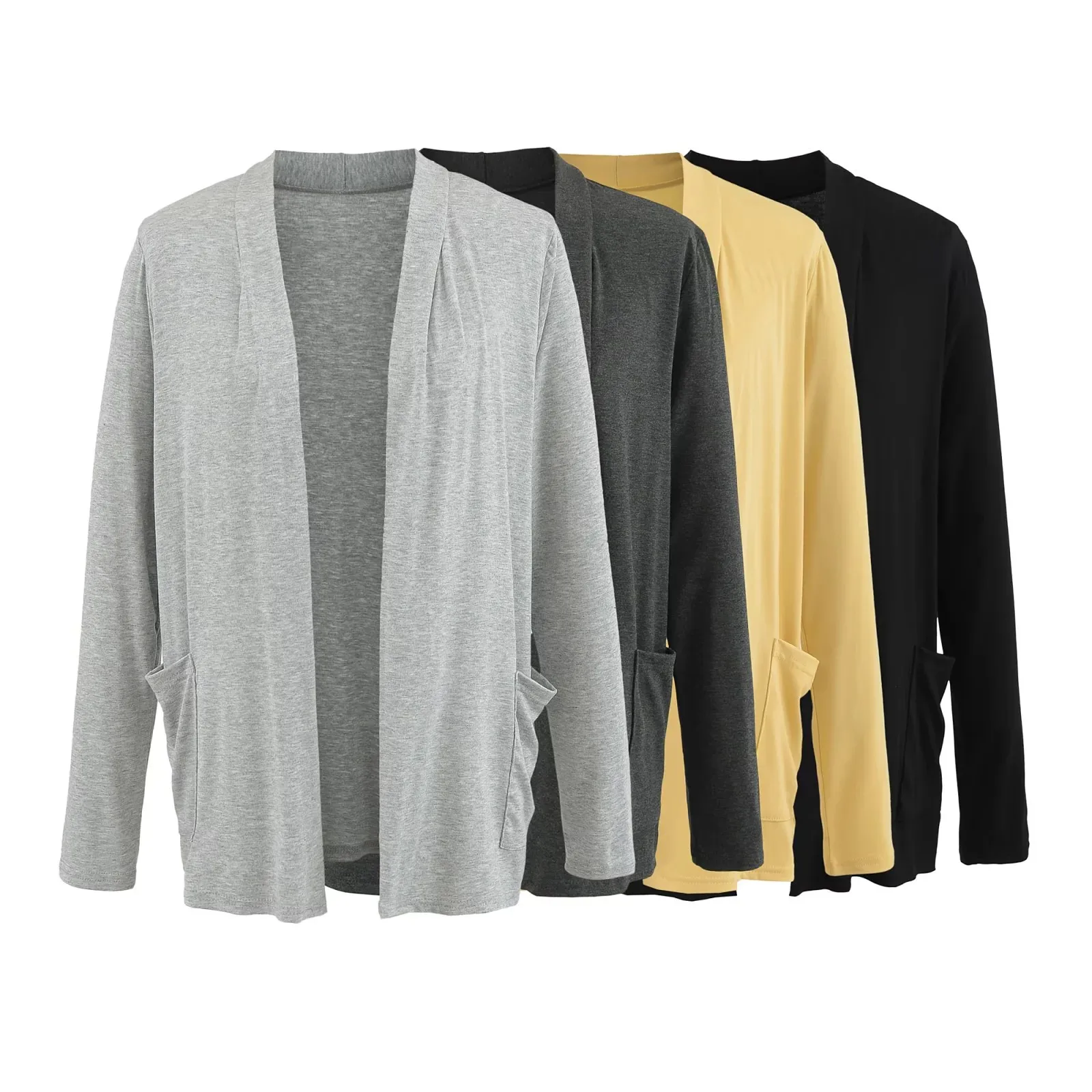 Casual style cardigan for women summer thin cardigan with side pockets sun protection old money style jacket   8F05