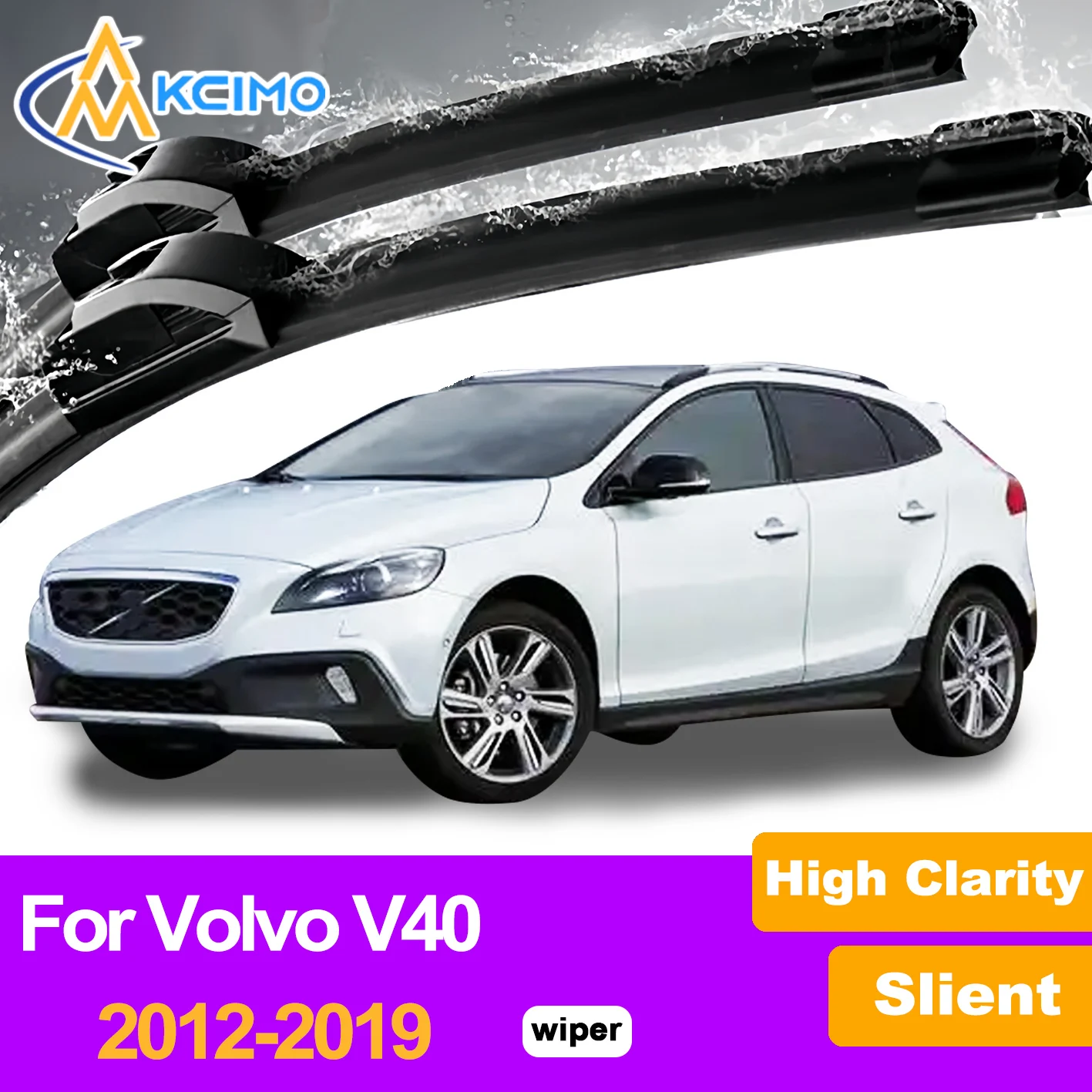 

2Pcs Front Windshield Wiper Blades For Volvo V40 2012-2019 Windscreen Window Car Accessories