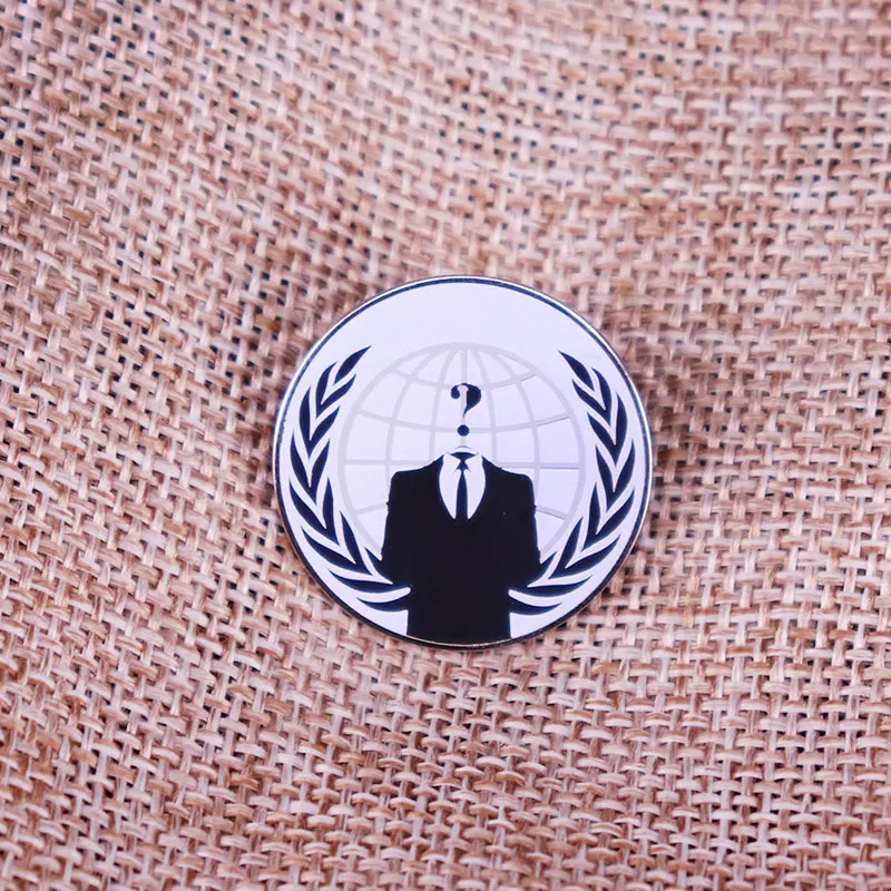 Anonymouss Enamel Pins Hacker Group Lapel Pin Shirt Bag Badge Jewelry view 3