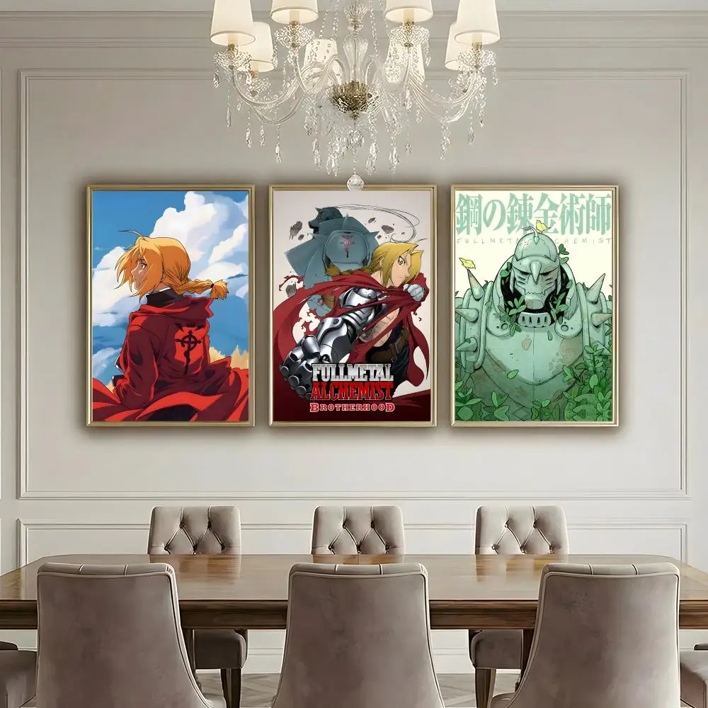 Anime FullmetalS Alchemist Poster HD Waterproof High-Toughness Self-Adhesive Wall Decor Universal