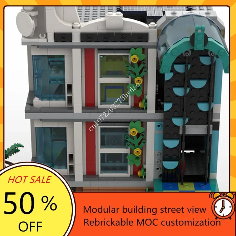 1756pcs kunden spezifische moc modulare Innenstadt Arcade Street View Modell Bausteine Technologie Ziegel DIY Montage Spielzeug Kinder Geschenke