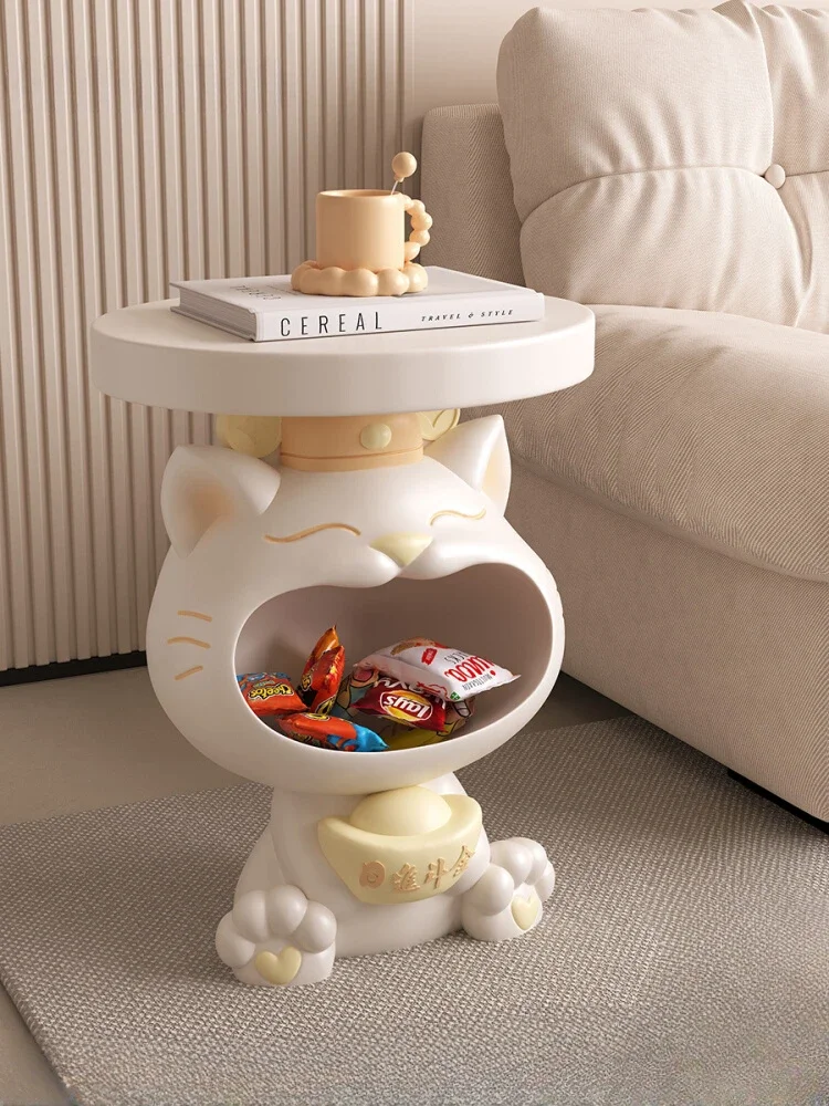 Cream wind big mouth lucky cat storage side a few floor ornaments cute bedroom sofa side living room home decoration