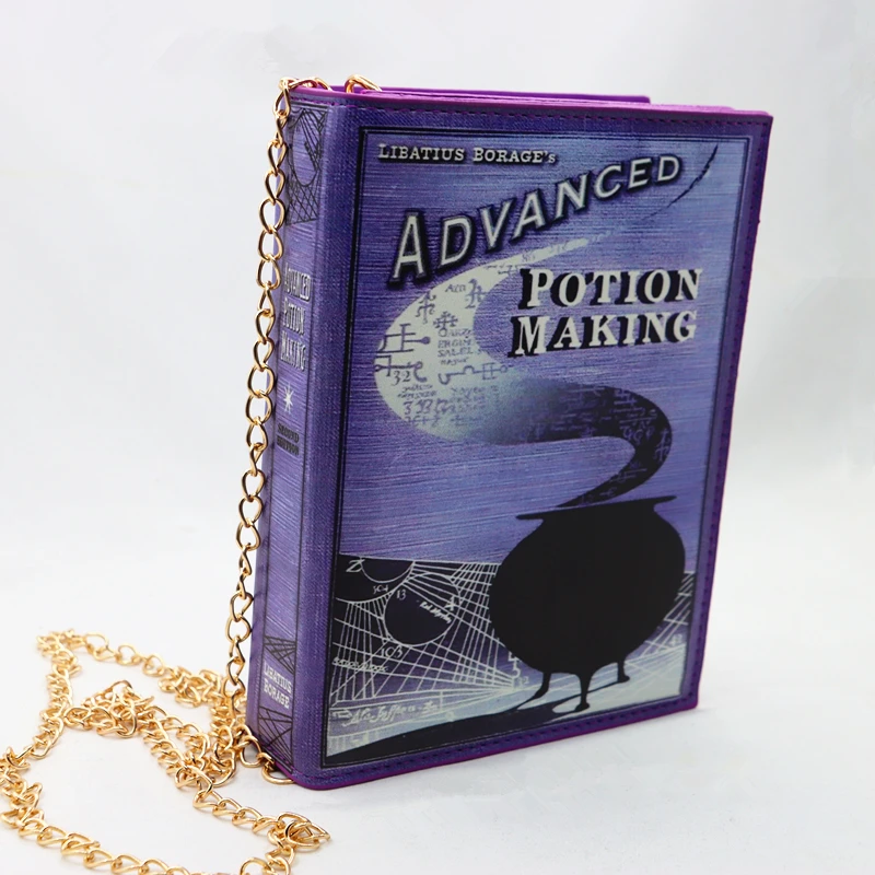 Book Look Crossbody Shoulder Bag Purse with Advanced Potion Making Book Cover