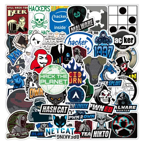 10/50PCS Network Hacker Programming Stickers Funny IT Java JS Php Docker Html Cloud Geek Decals Computer Luggage Laptop Sticker