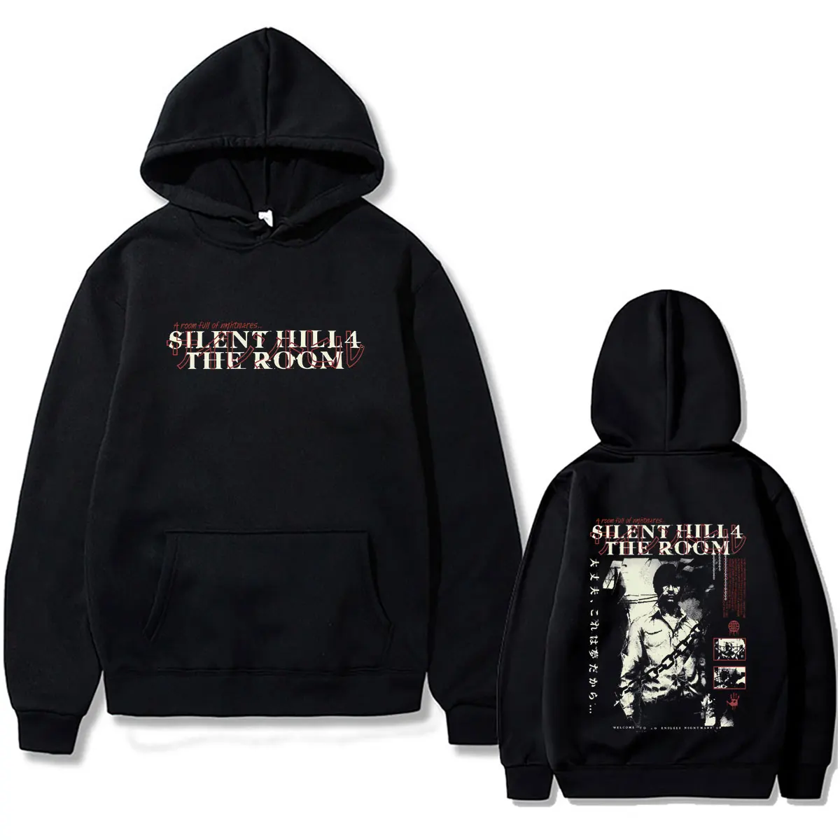 Game Silent Hill Hoodie Men Women Fashion Vintage Casual Oversized Hooded Tracksuit Unisex Gothic Rock Horror Pullover Hoodies