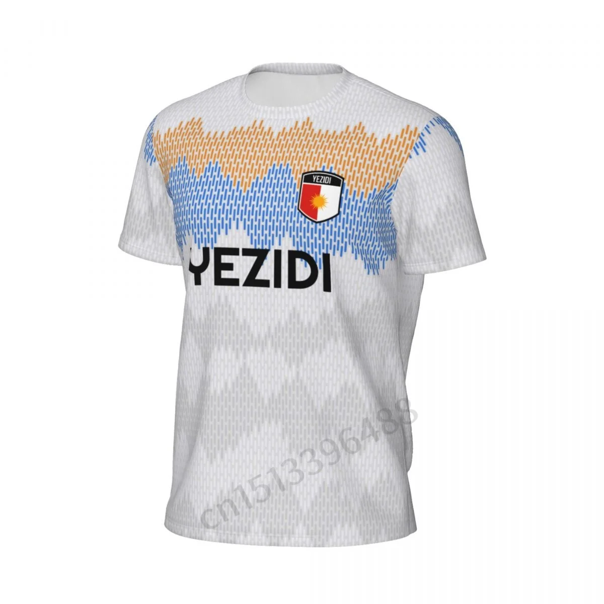 YEZIDI Flag 3D Printed T Shirt Men Summer Short-sleeved Mesh T-shirt