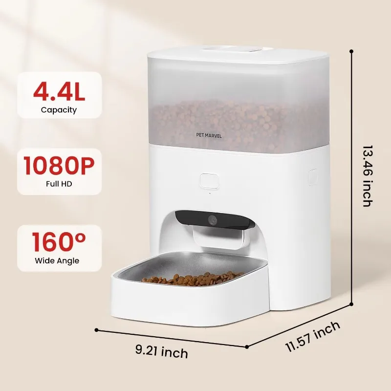 

NEW Automatic Cat Feeder with Camera WiFi 1080P HD Video with Night Vision APP Control Pet Feeder